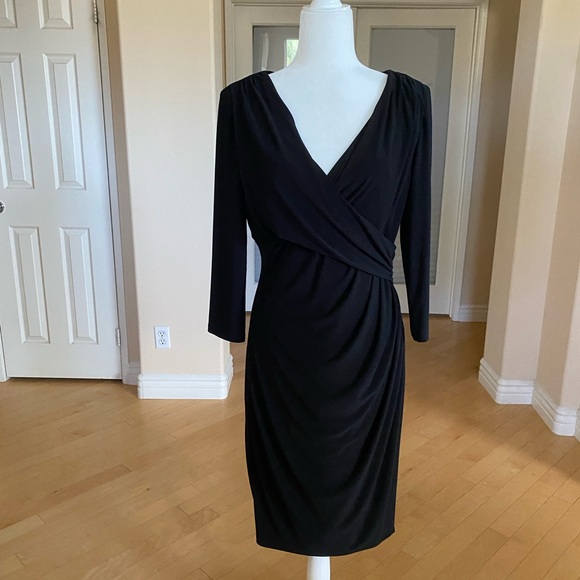 Ralph Lauren Elegant Black Long Sleeve Dress - Picture 2 of 5